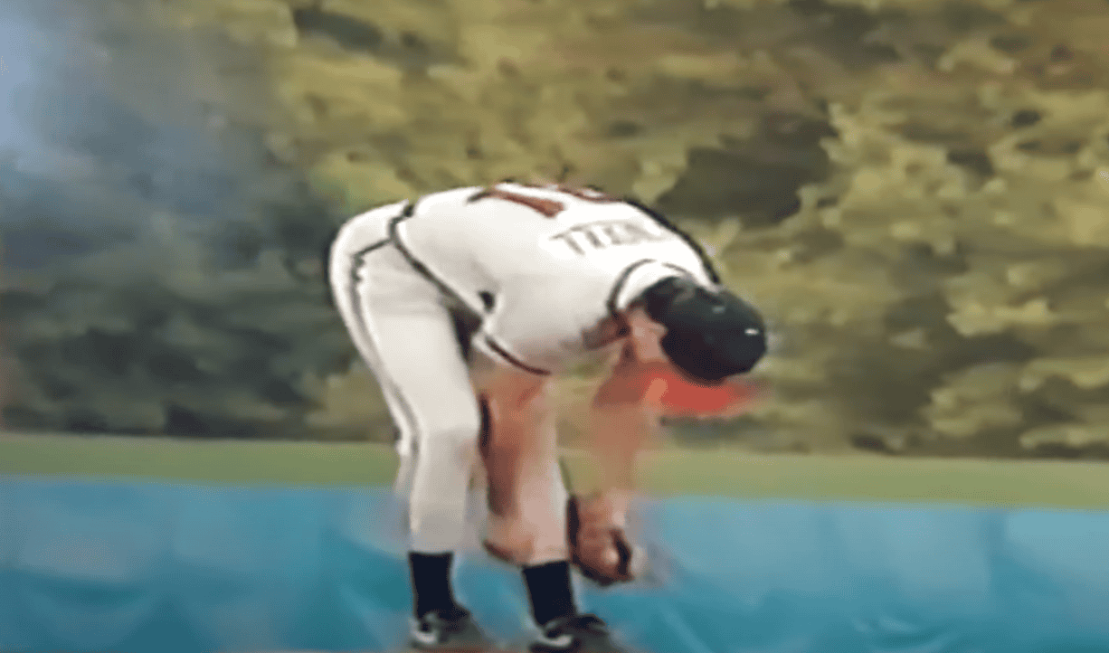 Turk Wendell performs his diamond rituals, showcasing baseball superstitions.